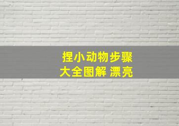 捏小动物步骤大全图解 漂亮